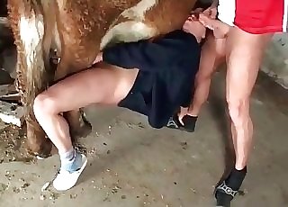 Dude watches his wife fuck a horse