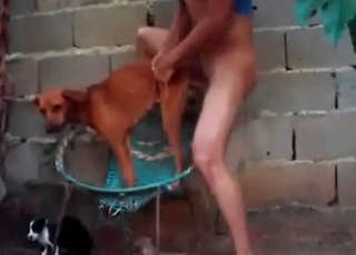 Awkward dude fucking his dog