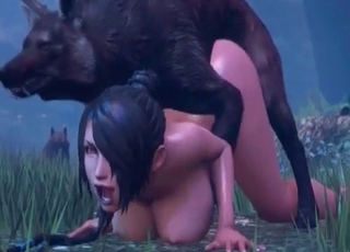 3D animal sex with a gorgeous wolf