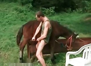 Grubby anal sex with a stallion