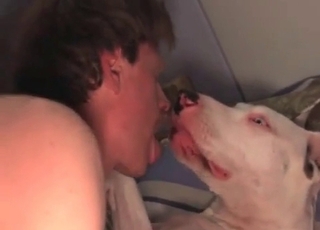 Hound gets analyzed by male zoophile