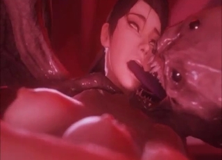 Beautiful demonic 3D bestiality porn with a hot doll