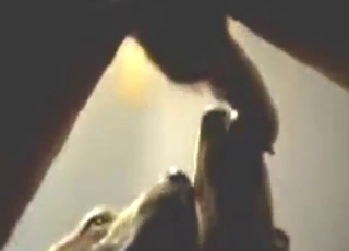 Hot body guy gets a nice blowjob from a doggo