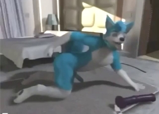 Zoophile animation with a furry fucker cumming
