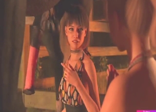 Horse fun with girls who play with a nice dick