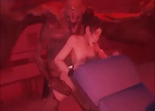 Beautiful demonic 3D bestiality porn with a hot doll